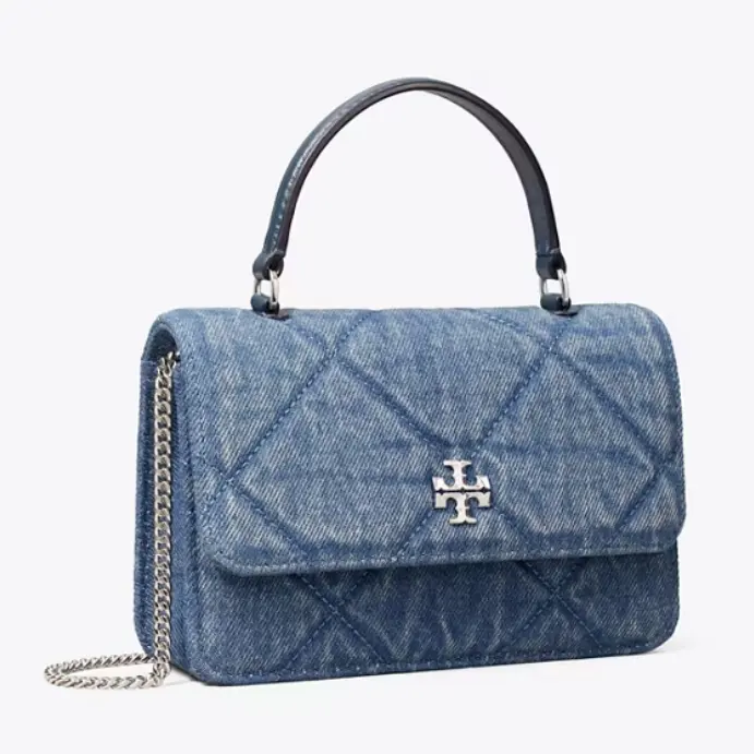 Tory Burch 汤丽柏琦 Kira 迷你牛仔手柄斜挎包
