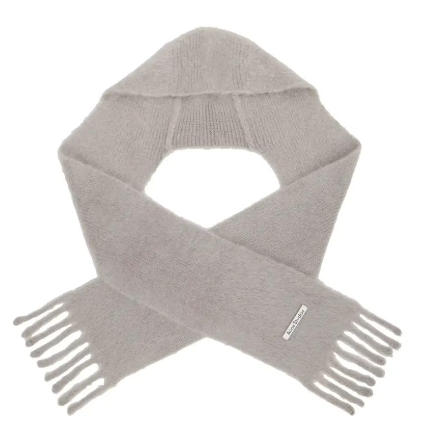 ACNE STUDIOS 灰色 Mohair Hood 围巾