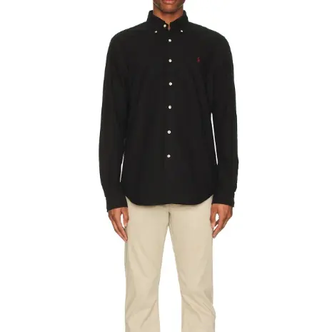 含税直邮！POLO RALPH LAUREN 拉夫劳伦黑色牛津纺衬衫