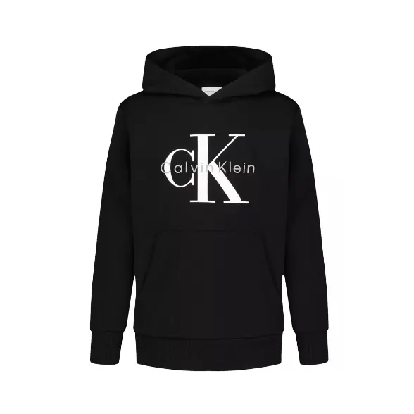 码全！Calvin Klein 大童款字母徽标连帽卫衣