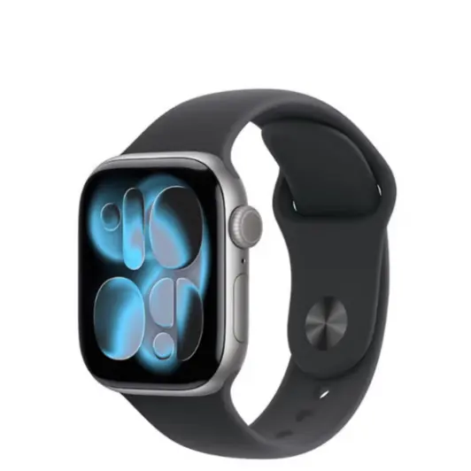 Apple 苹果 Watch S11 智能手表42毫米深空灰色铝金属表壳黑色运动型表带M/L
