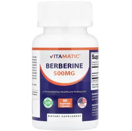 Vitamatic, 小檗碱，500 毫克，60 粒素食胶囊
