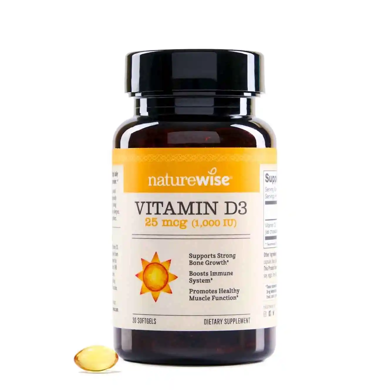 NatureWise 维生素 D3 1000iu (25 mcg) 1 个月供应量 30粒