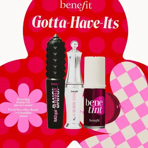 Benefit 贝玲妃 睫毛膏+眉胶+唇颊液套装