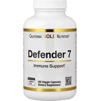 California Gold Nutrition, Defender 7，含维生素 A、C、D3、B6、锌、硒和 β-葡聚糖，180 粒素食胶囊
