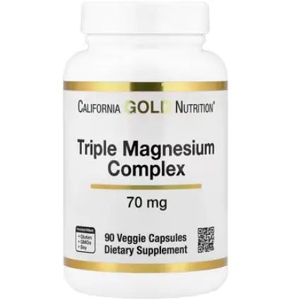 California Gold Nutrition, 三重镁复合物，90 粒素食胶囊