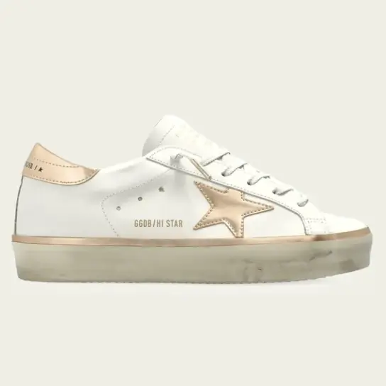 Golden Goose Hi-Star 白金色运动鞋