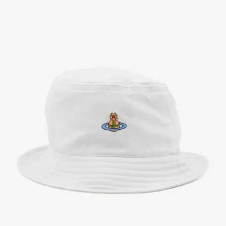 Vivienne Westwood 西太后土星徽标白色渔夫帽