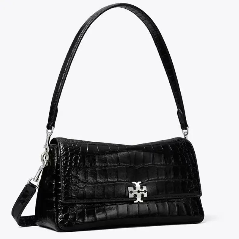 Tory Burch 汤丽柏琦 Charlie 小号鳄鱼纹单肩包