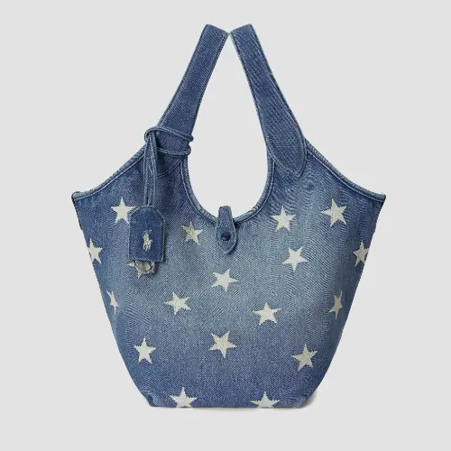 Polo Ralph Lauren 拉夫劳伦 星星印花牛仔托特包