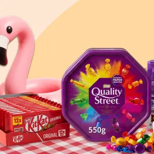 Euroffice：夏季满赠活动开启 满£99送KitKat 巧克力棒，满£129送Quality Street 巧克力