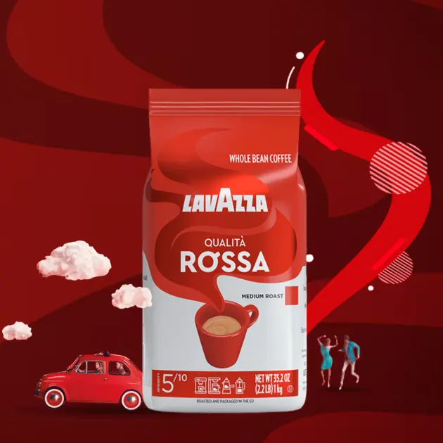 Lavazza 红标品质全豆咖啡豆
