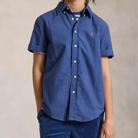 码数全！Ralph Lauren 拉夫劳伦大童款短袖衬衫