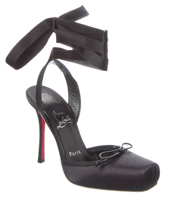 赵露思同款！Christian Louboutin Cassia 100 缎面高