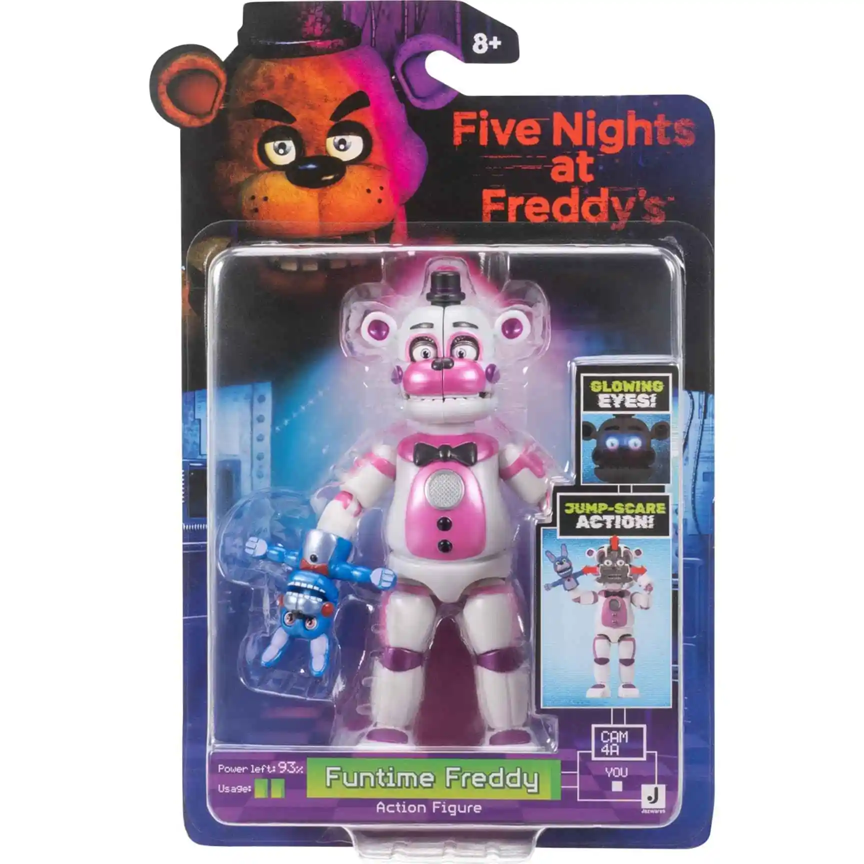 Jazwares Five Nights at Freddy's Funtime Freddy - 5 英寸(约 12.7 厘米)铰接式公仔