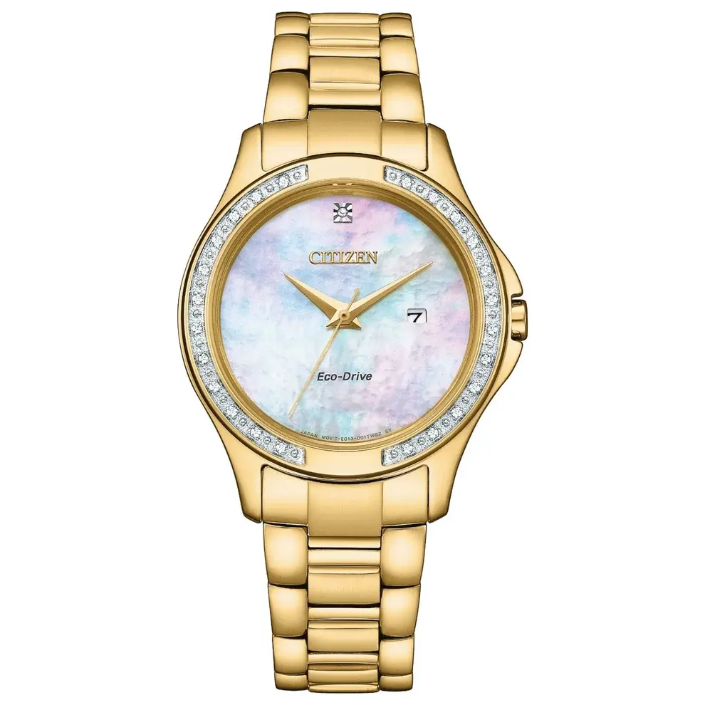 Citizen 西铁城经典光动能女表 32mm 天然贝母幻彩表盘