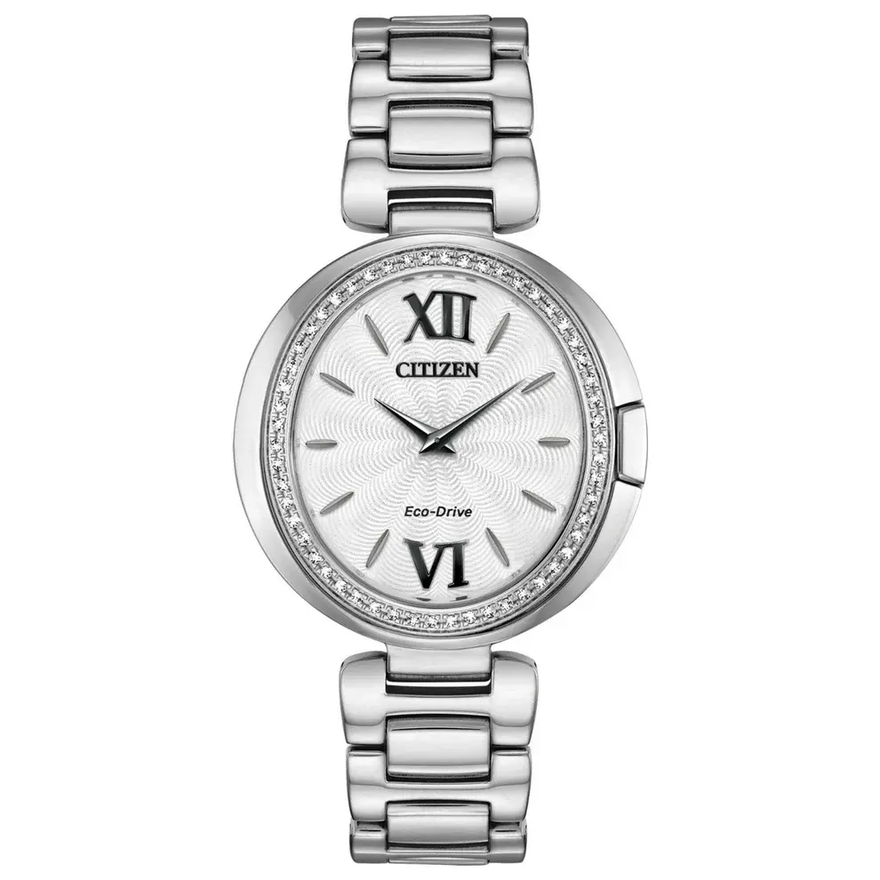 Citizen 西铁城 Capella 光动能女表 34mm 表圈镶钻