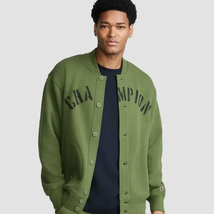 Champion 冠军 抓绒棒球服