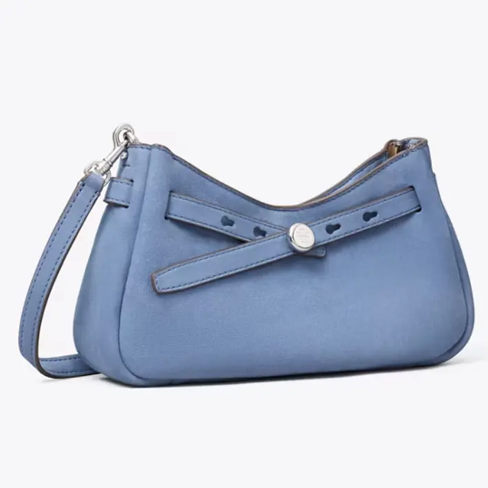 Tory Burch 汤丽柏琦 Romy 麂皮拉链斜挎包