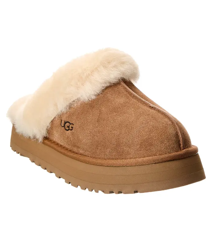 UGG Disquette 麂皮羊毛拖鞋