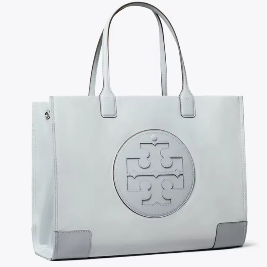 库存紧！Tory Burch 汤丽柏琦 Ella 雾霾蓝托特包
