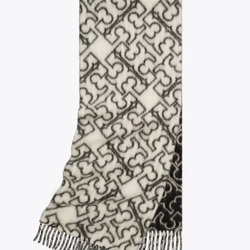 即将断货！Tory Burch 汤丽柏琦 拼图流苏长围巾