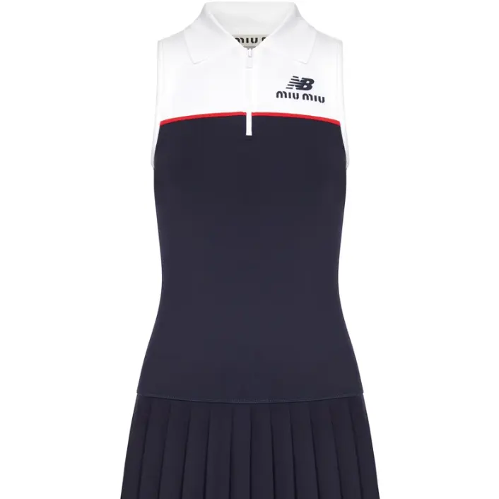 NEW BALANCE X MIU MIU 无袖polo领网球裙