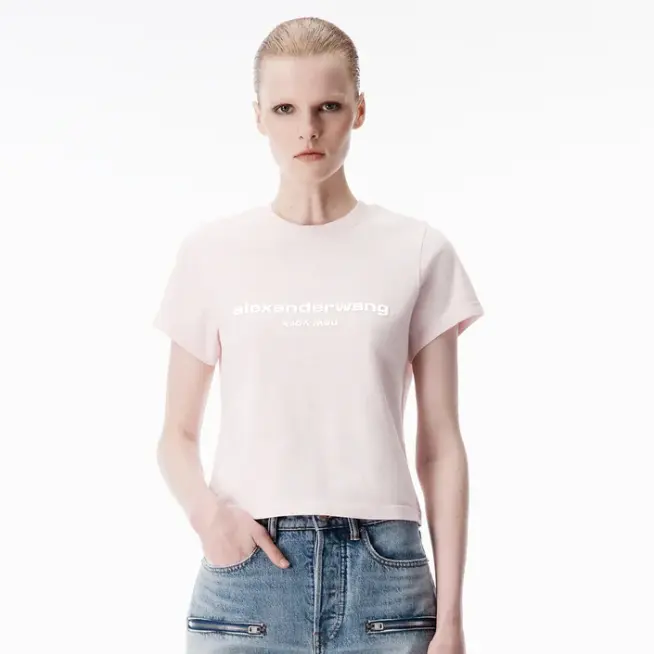 Alexander Wang 修身款Logo印花短袖