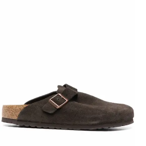 Birkenstock 勃肯 Boston 柔软绒面皮拖鞋