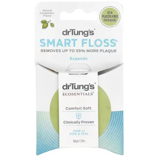 Dr. Tung's, Ecosentials™，智能牙线®，天然小豆蔻味，30 码（27 米）