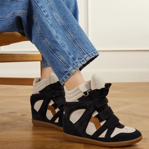ISABEL MARANT Bekett 绒面坡跟运动鞋
