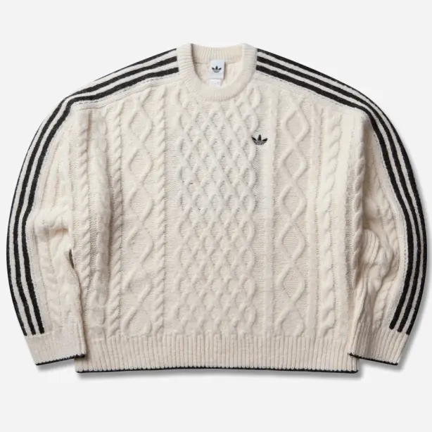 Adidas 阿迪达斯针织绞花毛衣
