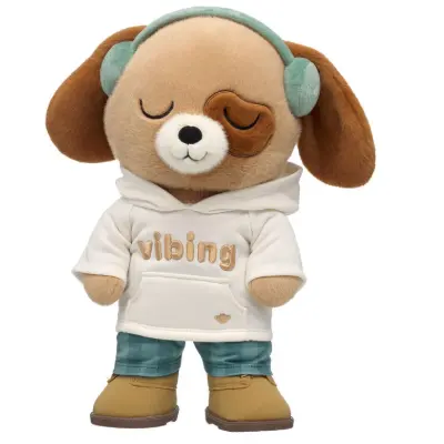 Build-A-Bear Mellow Moodies 小狗「沉浸听歌」毛绒玩偶礼盒