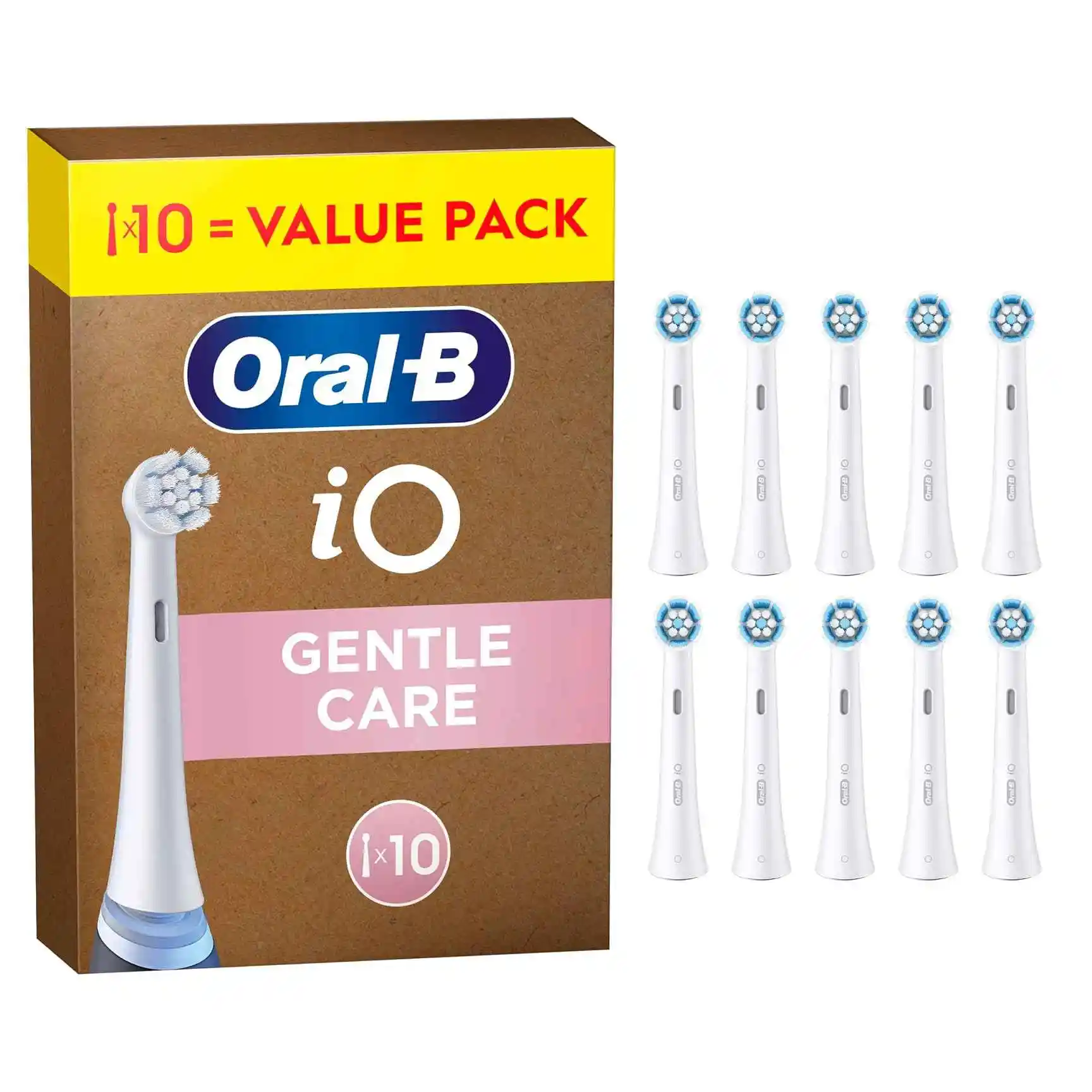 Oral-B 欧乐B iO 温和清洁,原装替换牙刷头/圆形刷头,适用于 Oral-B 欧乐B iO 电动牙刷