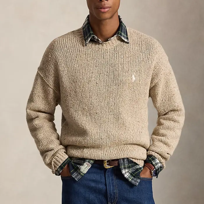 Polo Ralph Lauren 拉夫劳伦羊毛混纺圆领针织套头衫