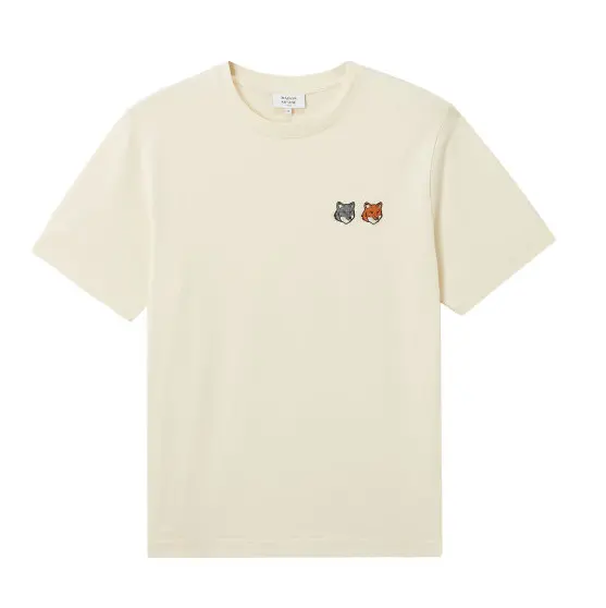 魏大勋同款不同色！Maison Kitsuné 双头狐狸标志刺绣 T 恤 凑单价