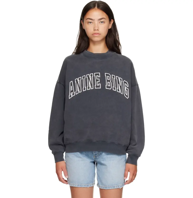 陈都灵同款！ANINE BING Miles Logo 经典卫衣