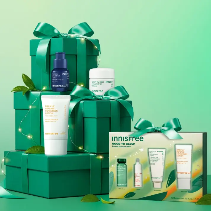 Innisfree：护肤大促！节日限定礼盒低至7折
