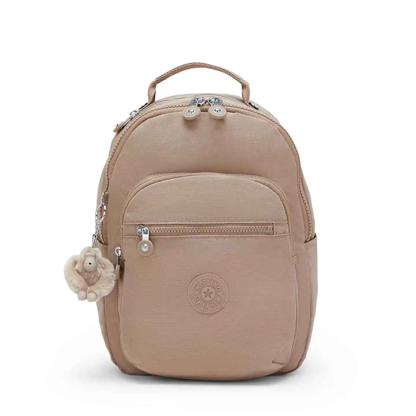 Kipling 凯浦林 女式 Seoul S 背包(1 件装), 棕褐色米色
