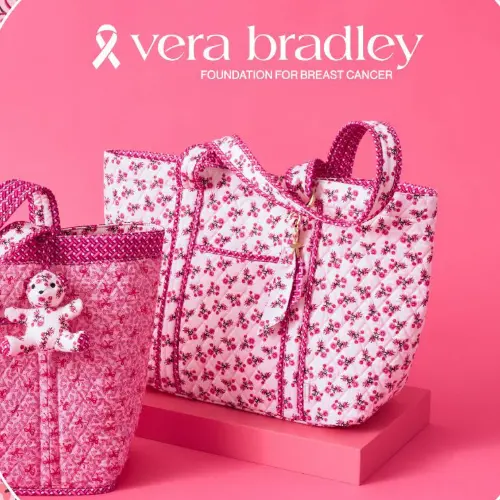 Vera Bradley：Melissa Ditsy Pink 粉系碎花新系列上线！入包袋、配饰挂件等