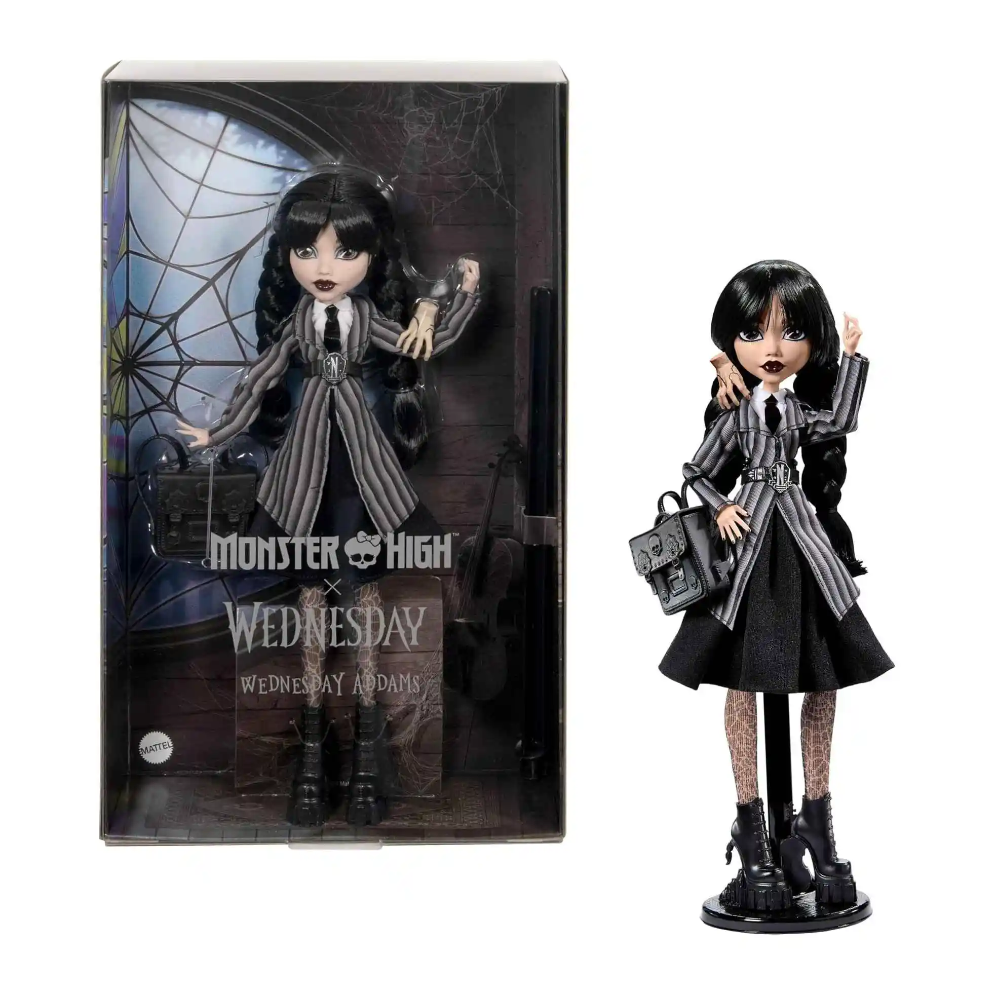 Monster High 怪物高中娃娃 星期三亚当斯 玩偶手办 女孩玩具生日礼物