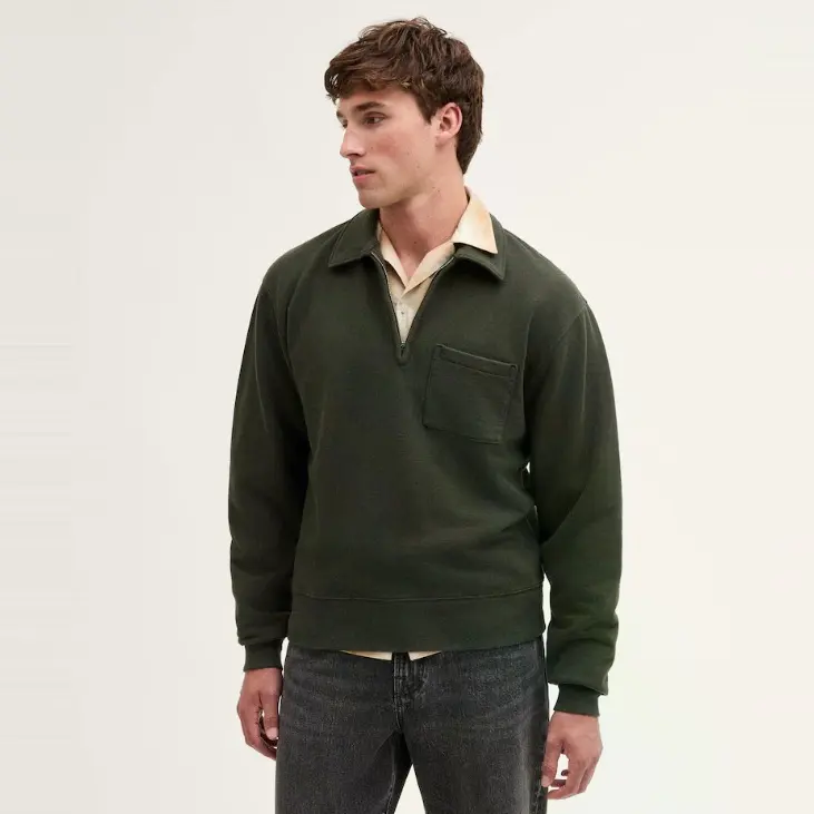 Madewell：男士专场特惠！美式复古翻领卫衣$78