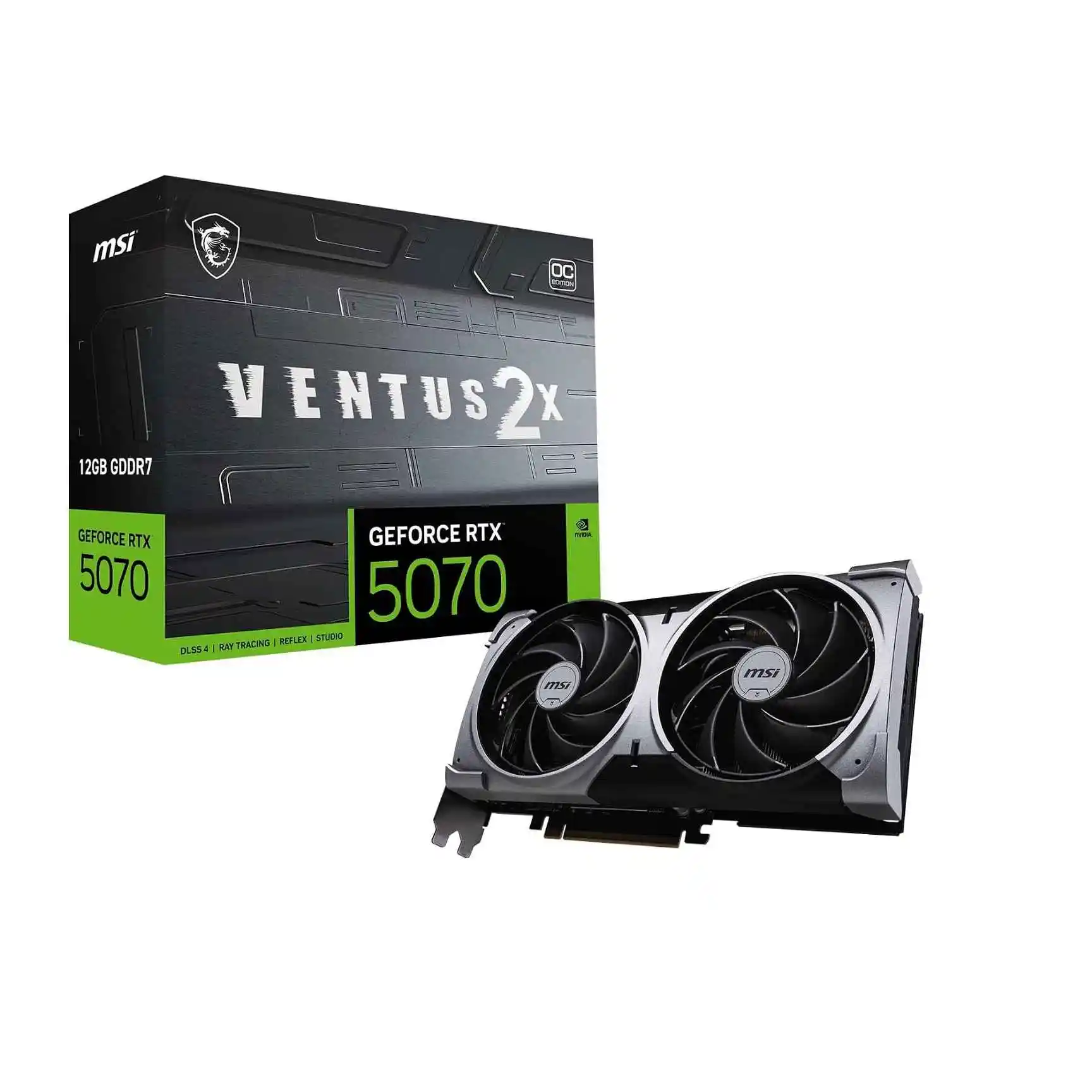MSI 微星 GeForce RTX 5070 12GB GDDR7 万图师 VENTUS 2X OC 双风扇电竞显卡