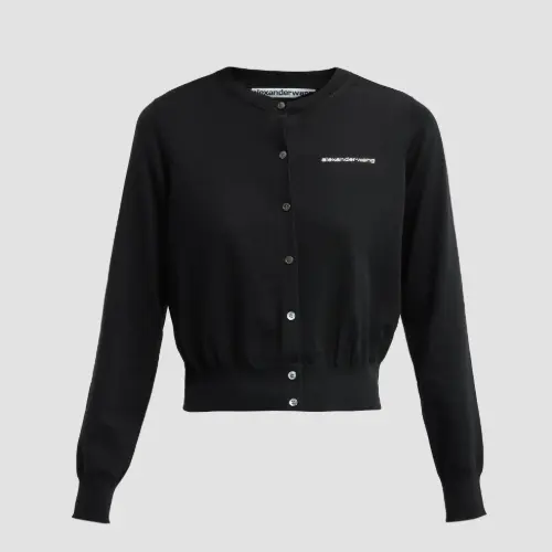 安宥真同款！Alexander Wang 圆领收腰开衫