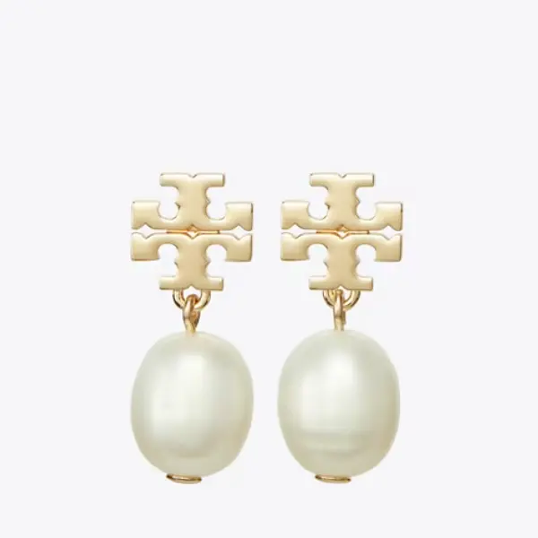 Tory Burch 汤丽柏琦月影流光珍珠垂坠耳环