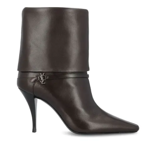 Saint Laurent 尖头翻折高跟靴