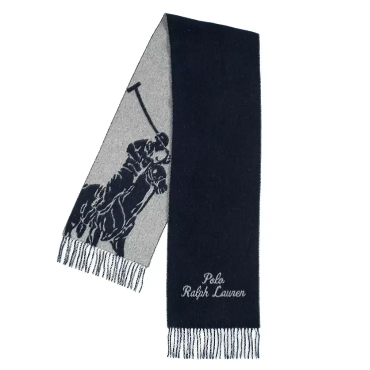 上新！Polo Ralph Lauren 拉夫劳伦徽标小马流苏围巾