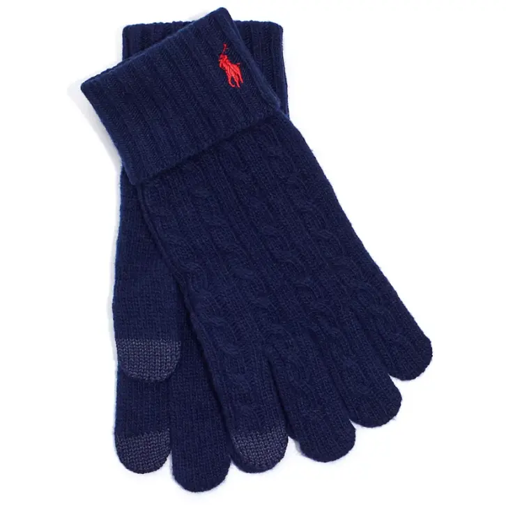 上新！Polo Ralph Lauren 拉夫劳伦经典绞花针织手套