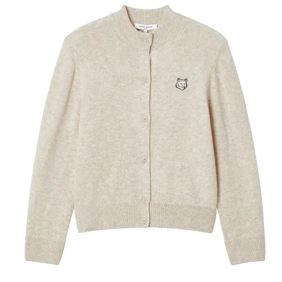 杨紫类似款！Maison Kitsuné 狐狸标饰针织开衫