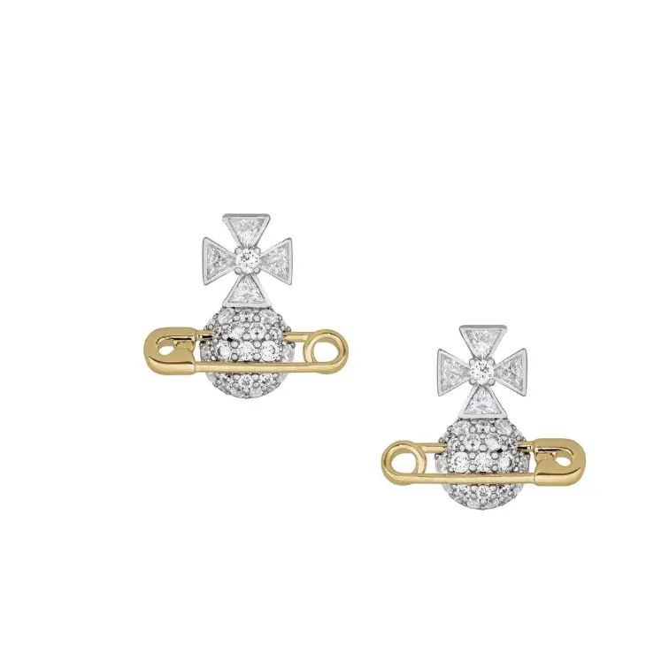 Vivienne Westwood Gold Mix Hectorina 别针耳钉